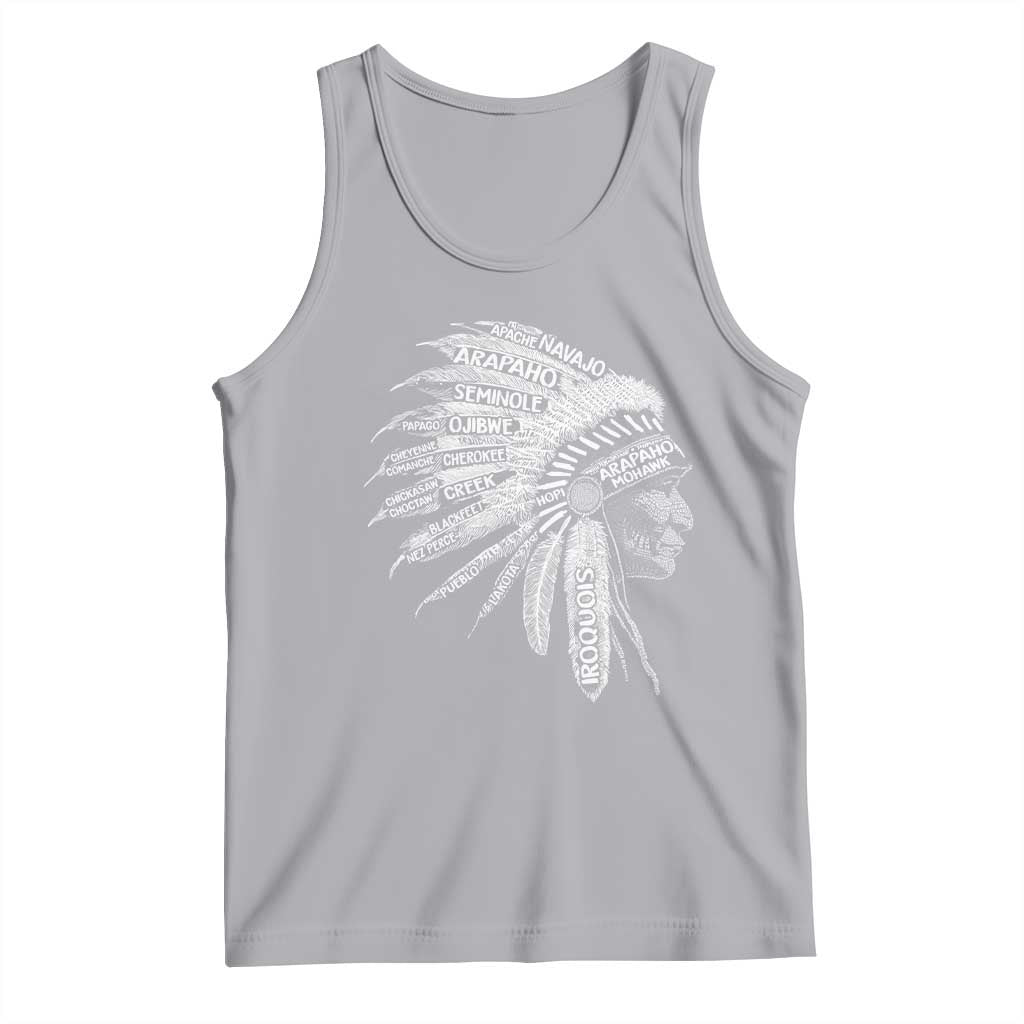 Native American Tribes Tank Top Vintage Indian American Chief TS11 Athletic Heather Print Your Wear