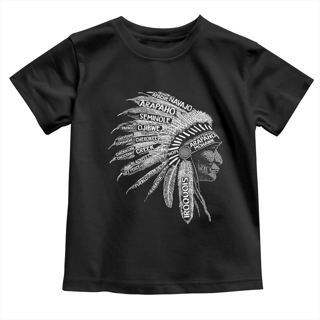 Native American Tribes Toddler T Shirt Vintage Indian American Chief TS11 Black Print Your Wear