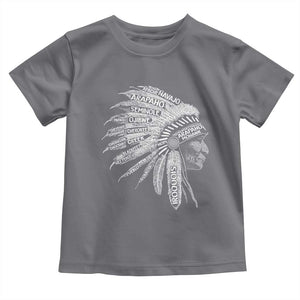 Native American Tribes Toddler T Shirt Vintage Indian American Chief TS11 Charcoal Print Your Wear
