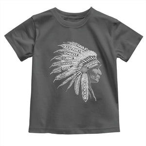 Native American Tribes Toddler T Shirt Vintage Indian American Chief TS11 Dark Heather Print Your Wear