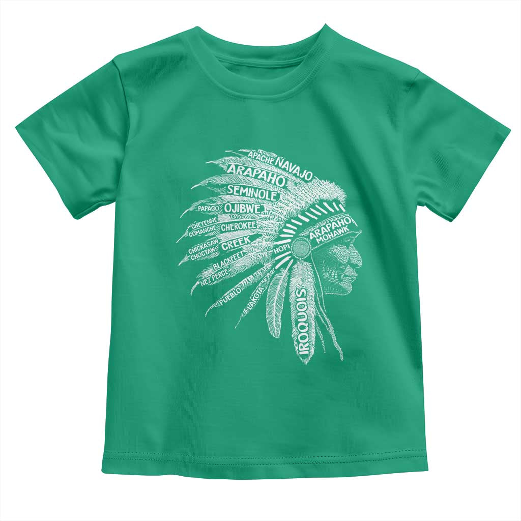 Native American Tribes Toddler T Shirt Vintage Indian American Chief TS11 Irish Green Print Your Wear