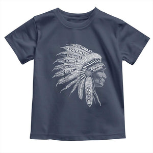 Native American Tribes Toddler T Shirt Vintage Indian American Chief TS11 Navy Print Your Wear