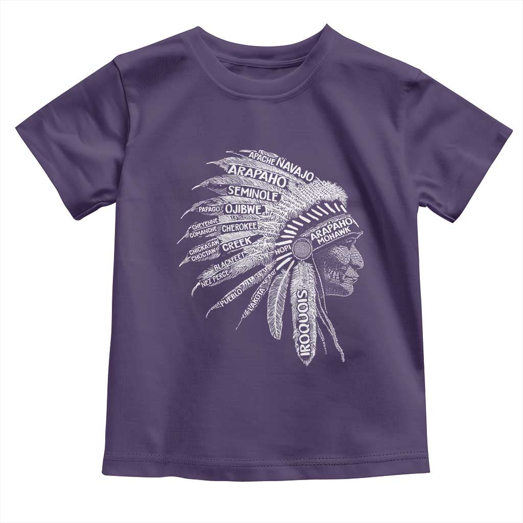 Native American Tribes Toddler T Shirt Vintage Indian American Chief TS11 Purple Print Your Wear