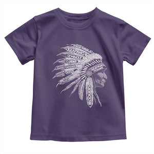 Native American Tribes Toddler T Shirt Vintage Indian American Chief TS11 Purple Print Your Wear