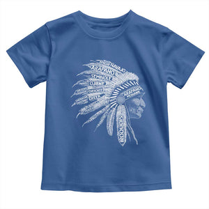 Native American Tribes Toddler T Shirt Vintage Indian American Chief TS11 Royal Blue Print Your Wear