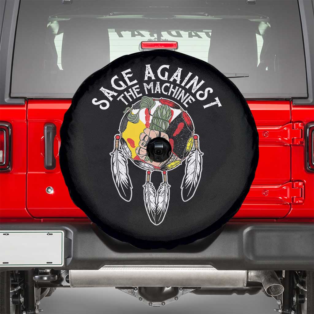 Funny Sage Against The Machine Spare Tire Cover Native American Sage Medicine Wheel TS11 Black Print Your Wear