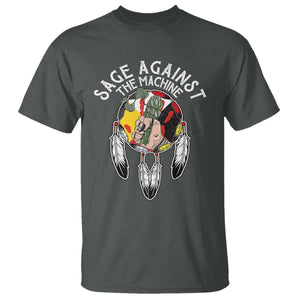 Funny Sage Against The Machine T Shirt Native American Sage Medicine Wheel TS11 Dark Heather Print Your Wear