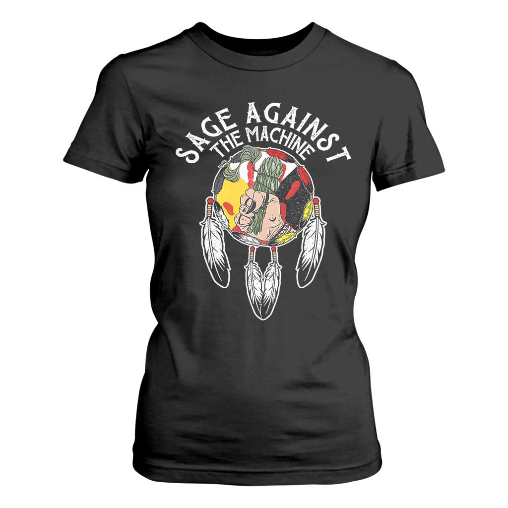 Funny Sage Against The Machine T Shirt For Women Native American Sage Medicine Wheel TS11 Black Print Your Wear