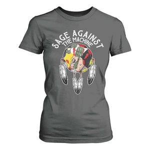 Funny Sage Against The Machine T Shirt For Women Native American Sage Medicine Wheel TS11 Dark Heather Print Your Wear