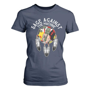 Funny Sage Against The Machine T Shirt For Women Native American Sage Medicine Wheel TS11 Navy Print Your Wear