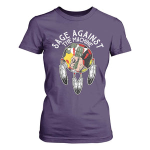 Funny Sage Against The Machine T Shirt For Women Native American Sage Medicine Wheel TS11 Purple Print Your Wear