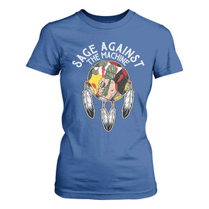 Funny Sage Against The Machine T Shirt For Women Native American Sage Medicine Wheel TS11 Royal Blue Print Your Wear