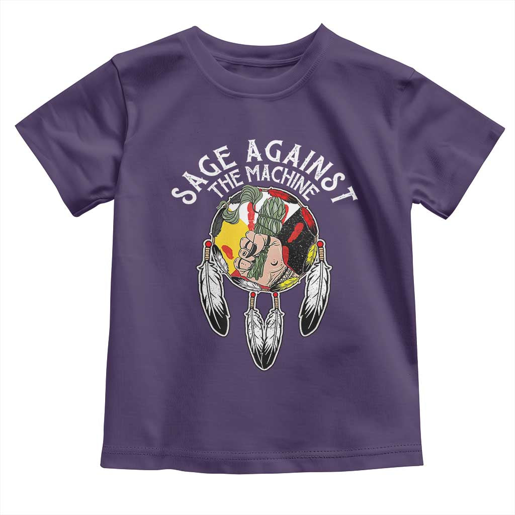 Funny Sage Against The Machine Toddler T Shirt Native American Sage Medicine Wheel TS11 Purple Print Your Wear