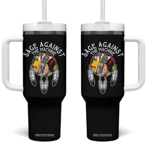 Funny Sage Against The Machine Tumbler With Handle Native American Sage Medicine Wheel TS11 One Size: 40 oz Black Print Your Wear