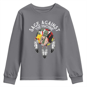 Funny Sage Against The Machine Youth Sweatshirt Native American Sage Medicine Wheel TS11 Charcoal Print Your Wear