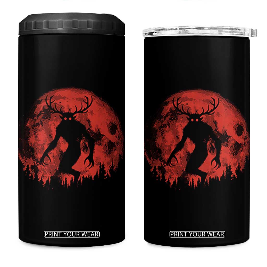 Wendigo Monster 4 in 1 Can Cooler Tumbler Skinwalker Night Stroll Cryptid Full Moon Evil Monster TS11 One Size: 16 oz Black Print Your Wear
