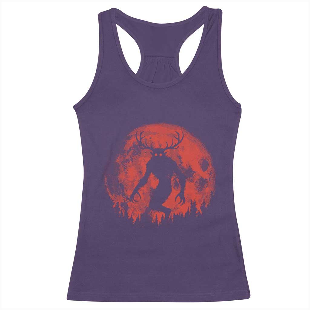 Wendigo Monster Racerback Tank Top Skinwalker Night Stroll Cryptid Full Moon Evil Monster TS11 Purple Print Your Wear