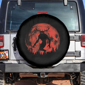 Wendigo Monster Spare Tire Cover Skinwalker Night Stroll Cryptid Full Moon Evil Monster TS11 No hole Black Print Your Wear