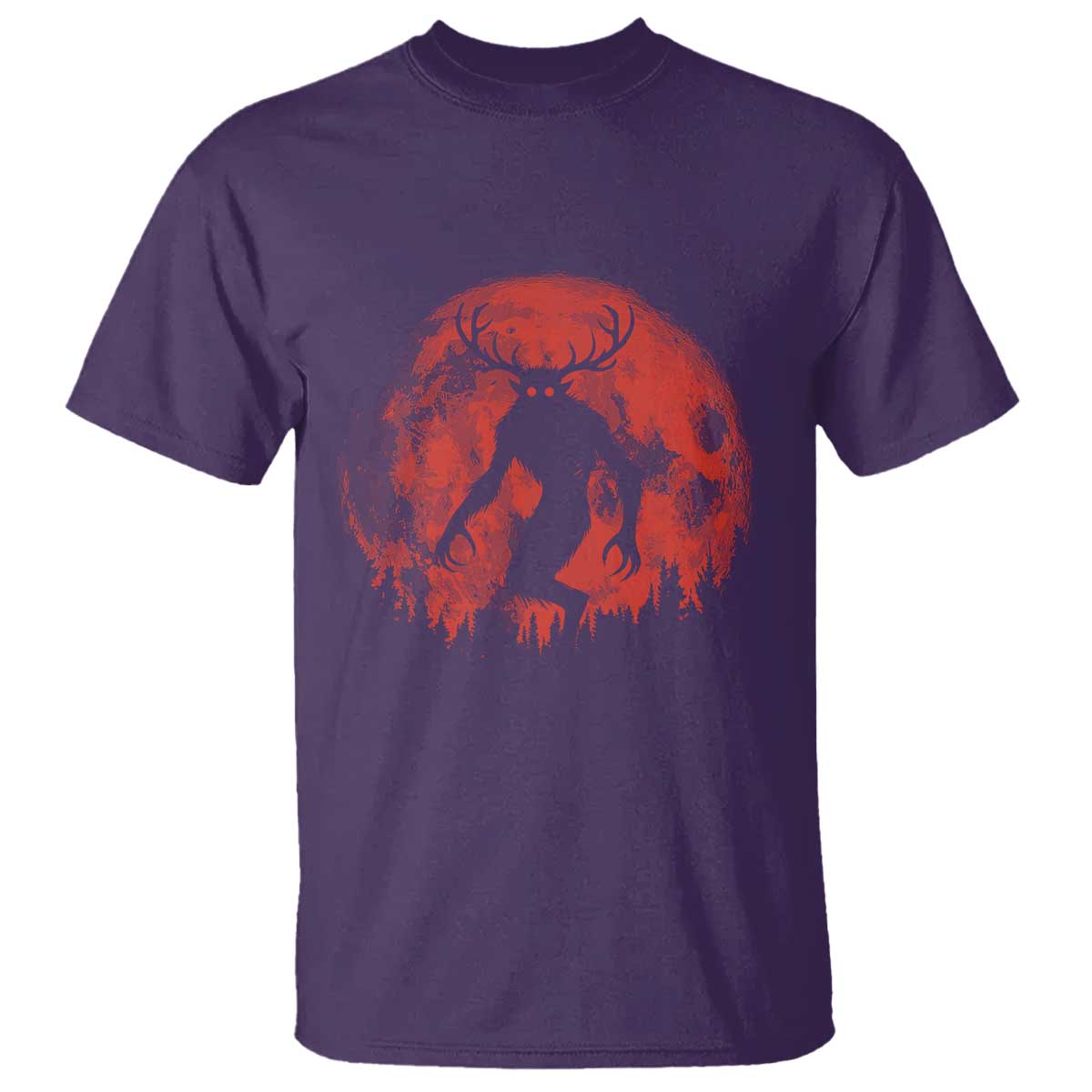 Wendigo Monster T Shirt Skinwalker Night Stroll Cryptid Full Moon Evil Monster TS11 Purple Print Your Wear
