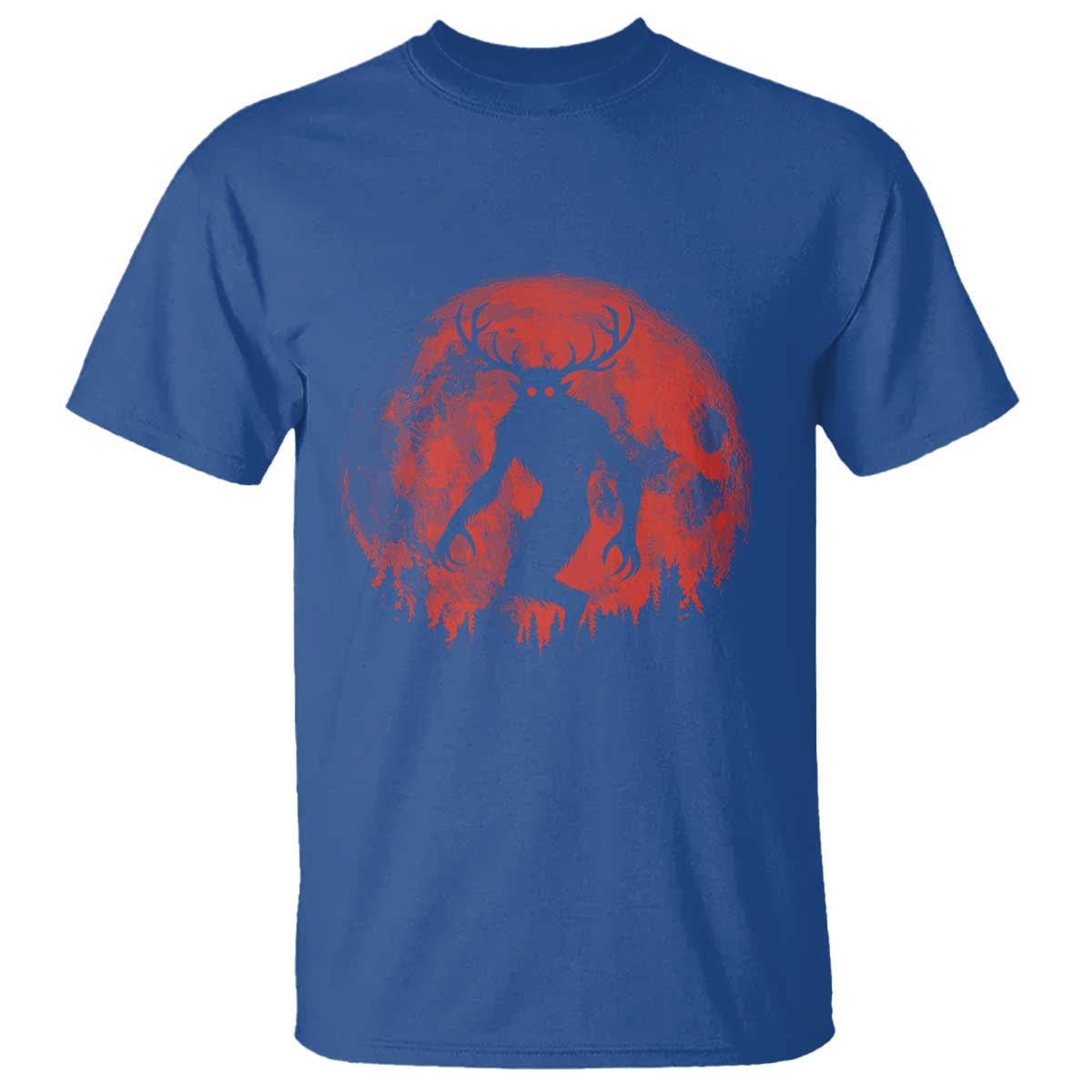 Wendigo Monster T Shirt Skinwalker Night Stroll Cryptid Full Moon Evil Monster TS11 Royal Blue Print Your Wear