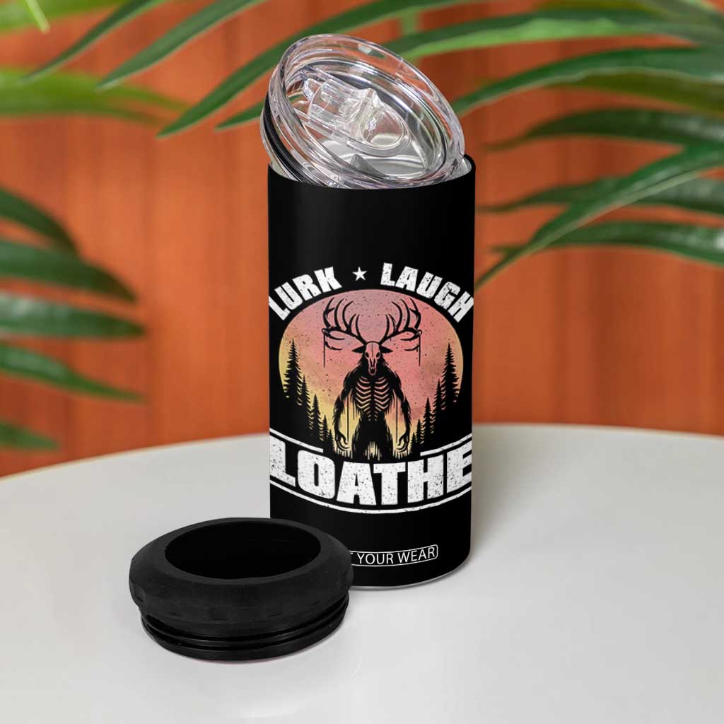 Funny Wendigo Cryptid Lurk Laugh Loathe 4 in 1 Can Cooler Tumbler TS11 Print Your Wear