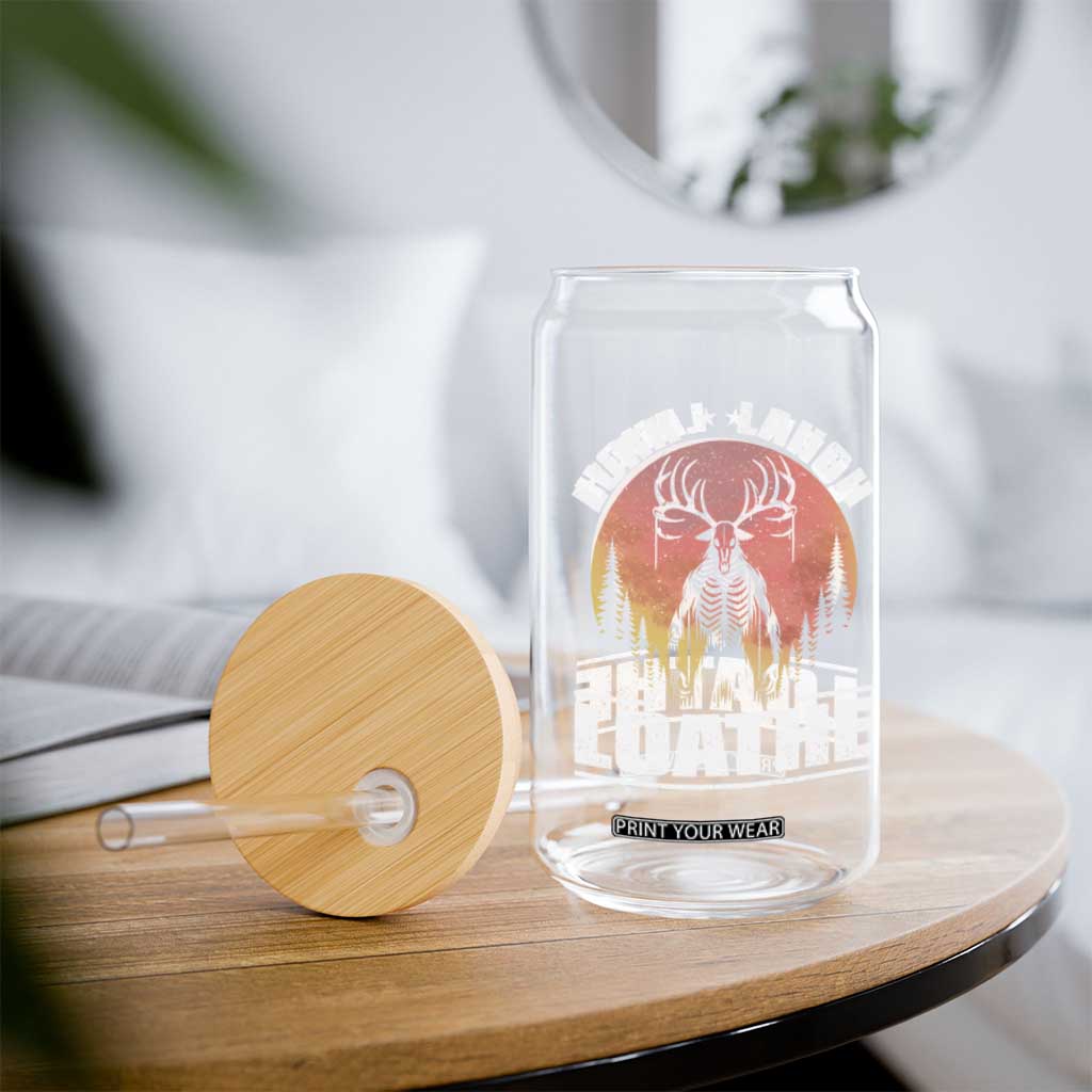 Funny Wendigo Cryptid Lurk Laugh Loathe Glass Can TS11 Print Your Wear