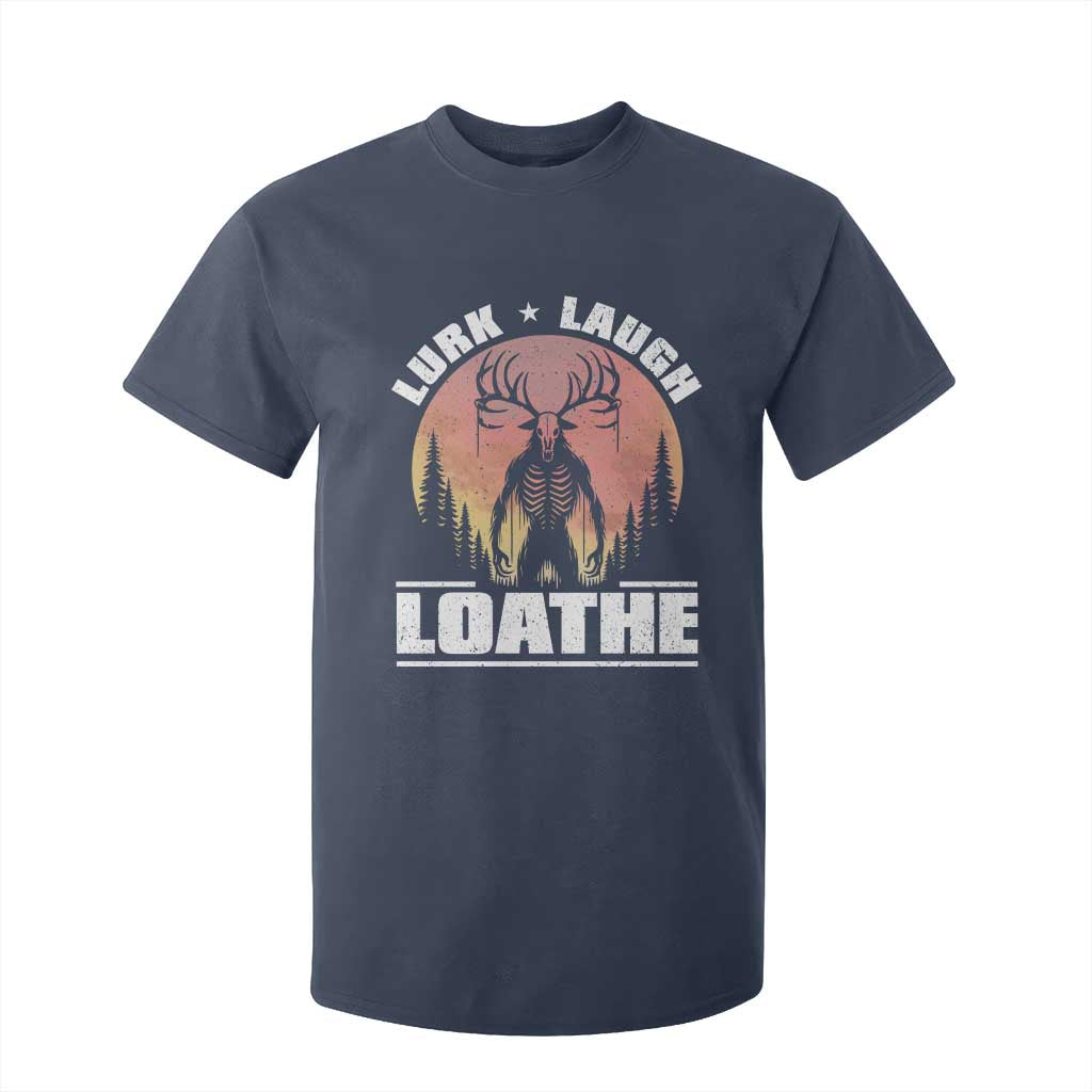 Funny Wendigo Cryptid Lurk Laugh Loathe T Shirt For Kid TS11 Navy Print Your Wear