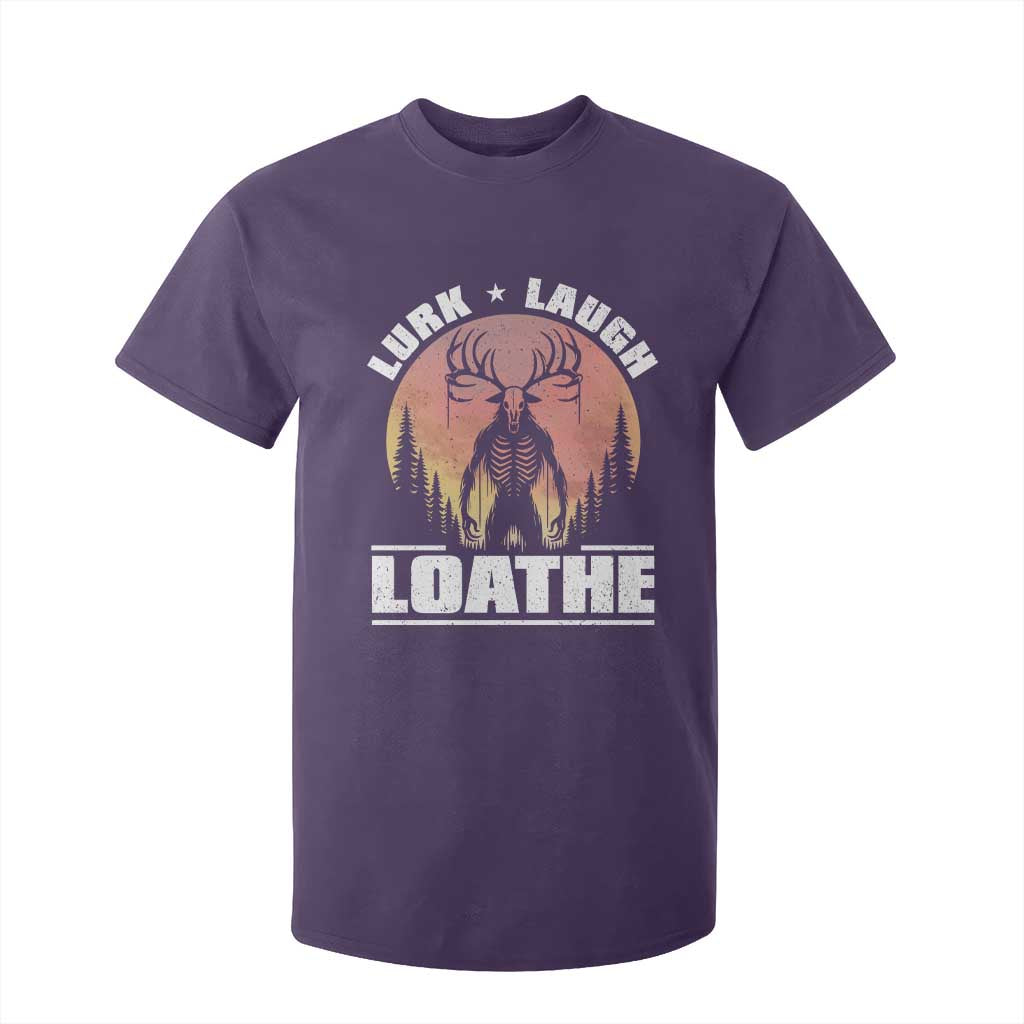 Funny Wendigo Cryptid Lurk Laugh Loathe T Shirt For Kid TS11 Purple Print Your Wear