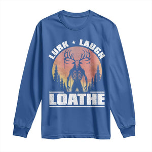 Funny Wendigo Cryptid Lurk Laugh Loathe Long Sleeve Shirt TS11 Royal Blue Print Your Wear