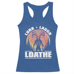 Funny Wendigo Cryptid Lurk Laugh Loathe Racerback Tank Top TS11 Royal Blue Print Your Wear