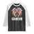 Funny Wendigo Cryptid Lurk Laugh Loathe Raglan Shirt TS11 Black White Print Your Wear