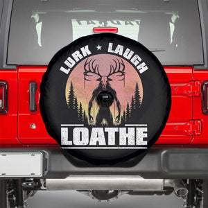 Funny Wendigo Cryptid Lurk Laugh Loathe Spare Tire Cover TS11 Black Print Your Wear