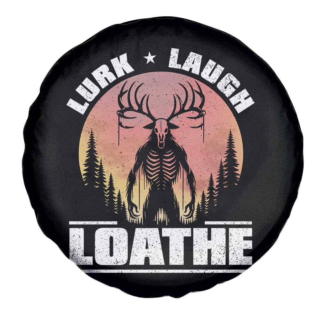 Funny Wendigo Cryptid Lurk Laugh Loathe Spare Tire Cover TS11 Print Your Wear