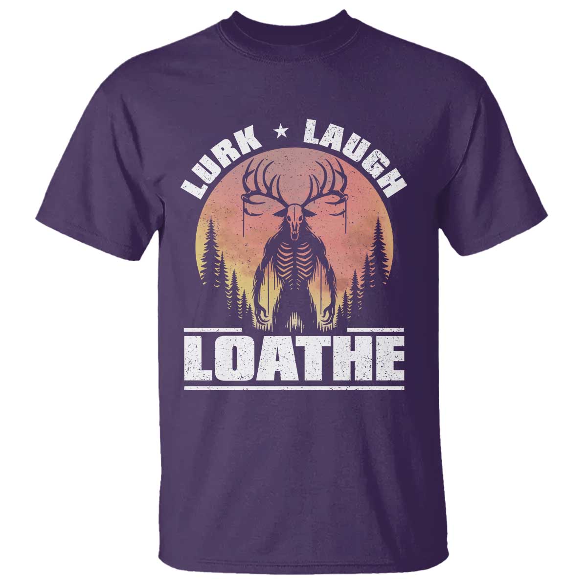 Funny Wendigo Cryptid Lurk Laugh Loathe T Shirt TS11 Purple Print Your Wear