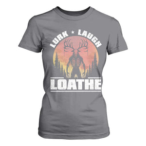 Funny Wendigo Cryptid Lurk Laugh Loathe T Shirt For Women TS11 Charcoal Print Your Wear
