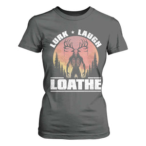 Funny Wendigo Cryptid Lurk Laugh Loathe T Shirt For Women TS11 Dark Heather Print Your Wear