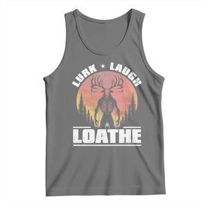 Funny Wendigo Cryptid Lurk Laugh Loathe Tank Top TS11 Black Heather Print Your Wear
