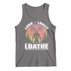 Funny Wendigo Cryptid Lurk Laugh Loathe Tank Top TS11 Deep Heather Print Your Wear