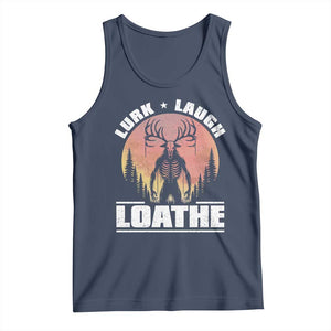 Funny Wendigo Cryptid Lurk Laugh Loathe Tank Top TS11 Navy Print Your Wear