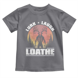 Funny Wendigo Cryptid Lurk Laugh Loathe Toddler T Shirt TS11 Charcoal Print Your Wear