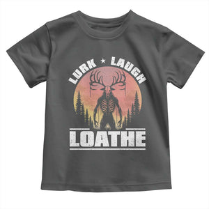 Funny Wendigo Cryptid Lurk Laugh Loathe Toddler T Shirt TS11 Dark Heather Print Your Wear