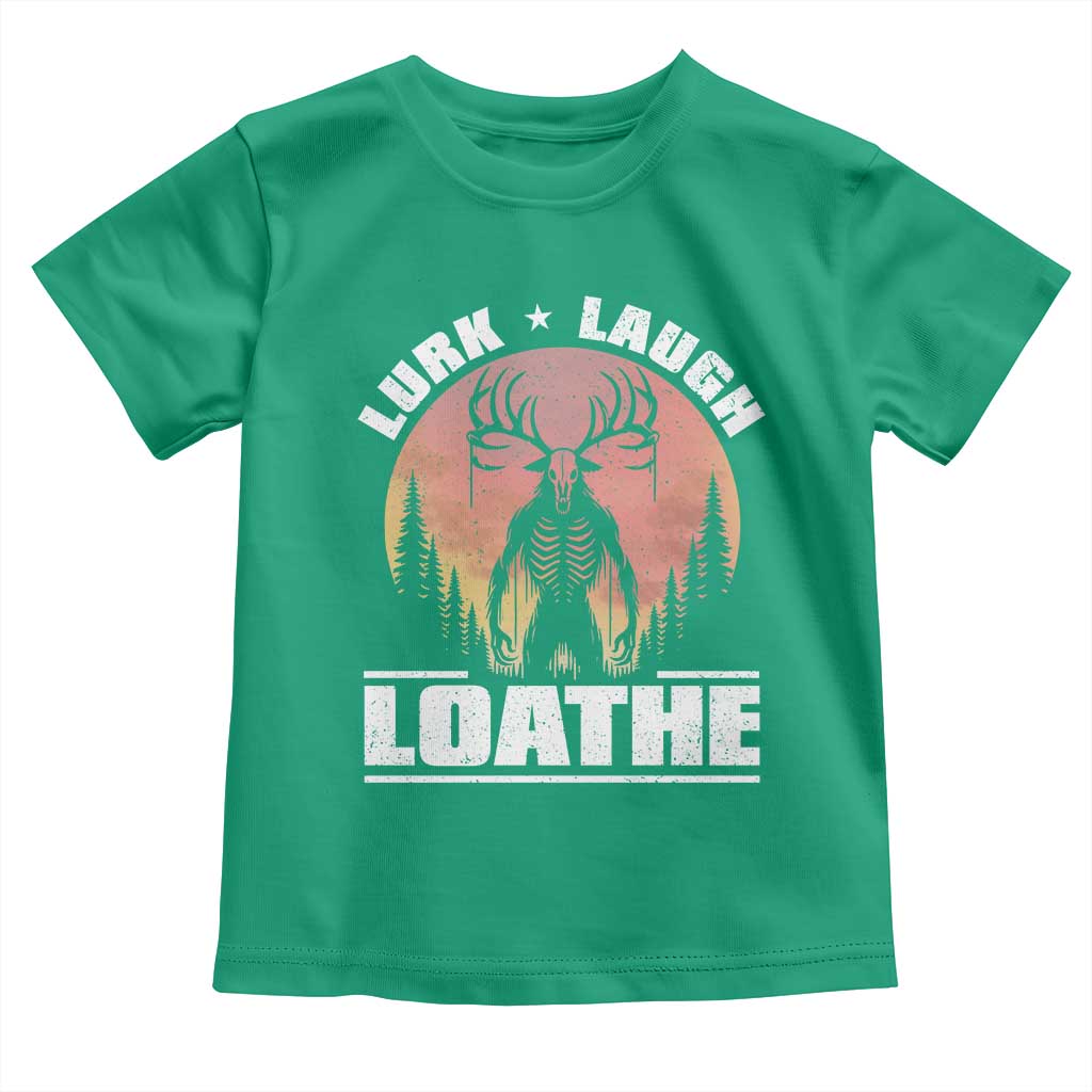 Funny Wendigo Cryptid Lurk Laugh Loathe Toddler T Shirt TS11 Irish Green Print Your Wear