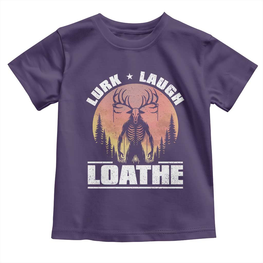 Funny Wendigo Cryptid Lurk Laugh Loathe Toddler T Shirt TS11 Purple Print Your Wear