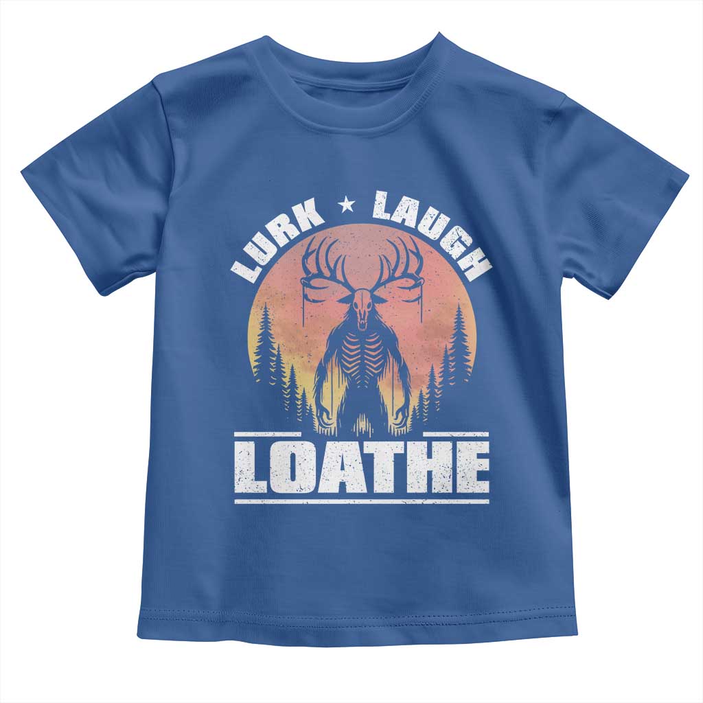 Funny Wendigo Cryptid Lurk Laugh Loathe Toddler T Shirt TS11 Royal Blue Print Your Wear