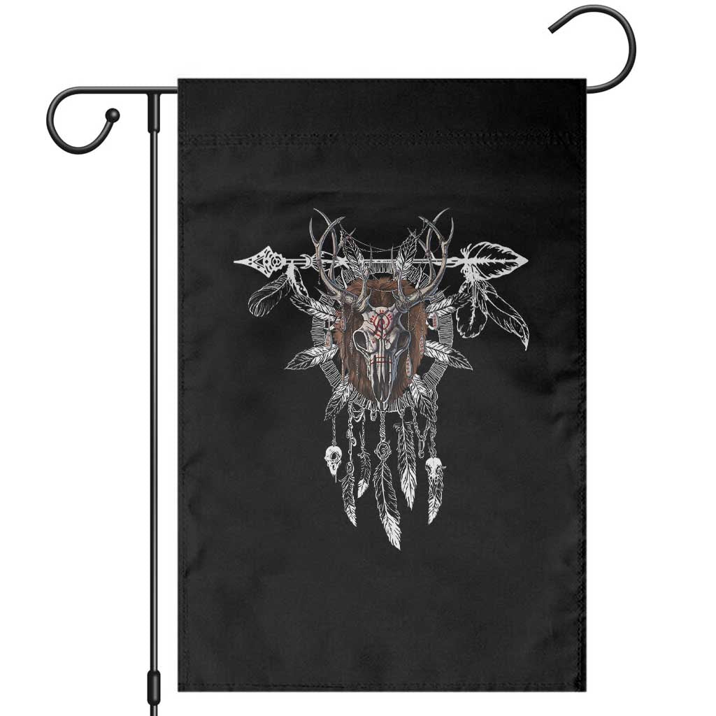 Native American Wendigo Monster Skinwalker Dreamcatcher Garden Flag TS11 Black Print Your Wear