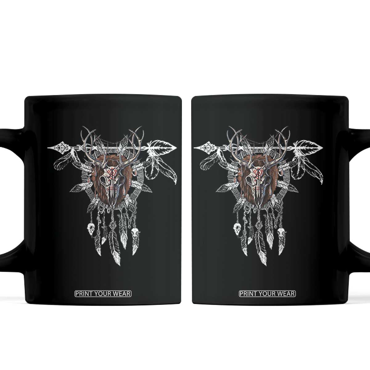 Native American Wendigo Monster Skinwalker Dreamcatcher Coffee Mug TS11 Black Print Your Wear