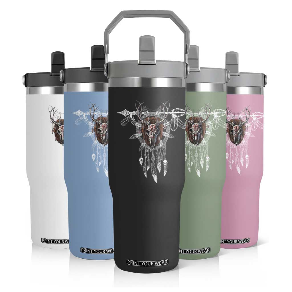 Native American Wendigo Monster Skinwalker Dreamcatcher Flip Straw Tumbler TS11 Print Your Wear
