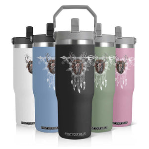Native American Wendigo Monster Skinwalker Dreamcatcher Flip Straw Tumbler TS11 Print Your Wear