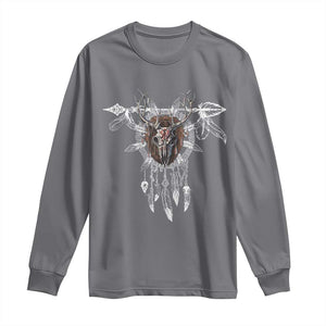 Native American Wendigo Monster Skinwalker Dreamcatcher Long Sleeve Shirt TS11 Charcoal Print Your Wear