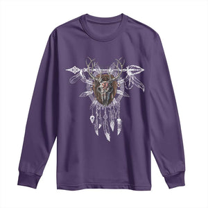 Native American Wendigo Monster Skinwalker Dreamcatcher Long Sleeve Shirt TS11 Purple Print Your Wear